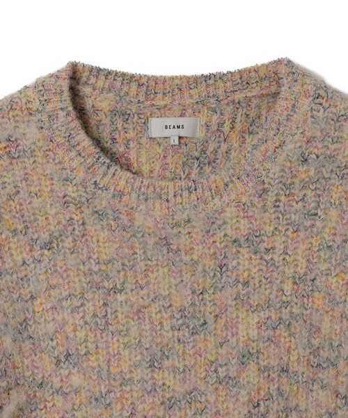 BEAMS（ビームス）の「5ゲージ シャギー クルーネック ニット（ニット/セーター・メンズ・ブルー/ナチュラル/オリーブ・L/M/S/XL）」の9枚目の写真