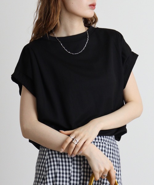 hunch(ハンチ)の「hunch ショルダータックプルオーバー(Tシャツ/カットソー・レディース・ブラック/ホワイト/テラコッタ・FREE)」の10枚目の写真