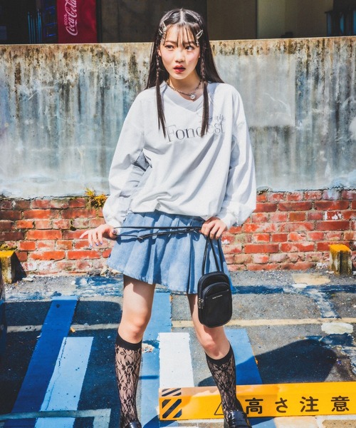 repipi armario（レピピ アルマリオ）の「デニムプリーツスカート（デニムスカート・キッズ・ブルー系その他/グレー系その他/ブラック系その他/ライトブルー/ブルー系その他2・MEDIUM/LARGE/SMALL）」の8枚目の写真