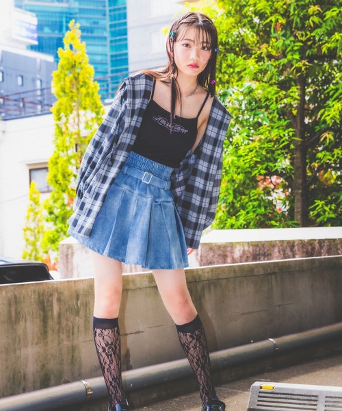 repipi armario（レピピ アルマリオ）の「デニムプリーツスカート（デニムスカート・キッズ・ブルー系その他/グレー系その他/ブラック系その他/ライトブルー/ブルー系その他2・MEDIUM/LARGE/SMALL）」の11枚目の写真