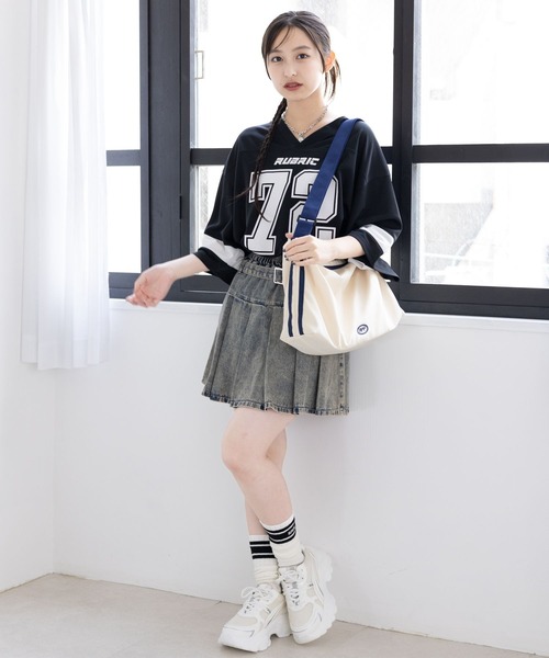 repipi armario（レピピ アルマリオ）の「デニムプリーツスカート（デニムスカート・キッズ・ブルー系その他/グレー系その他/ブラック系その他/ライトブルー/ブルー系その他2・MEDIUM/LARGE/SMALL）」の19枚目の写真