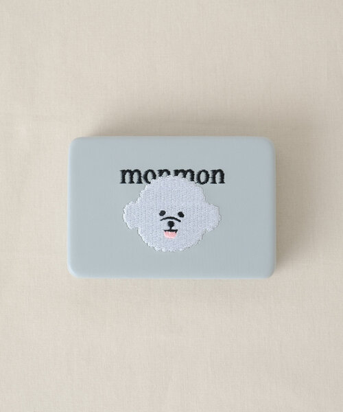 BIRTHDAY BAR(バースデイバー)の「monmon 刺繍コンパクトケース(ポーチ・レディース・ブラウン/ホワイト・0)」の7枚目の写真