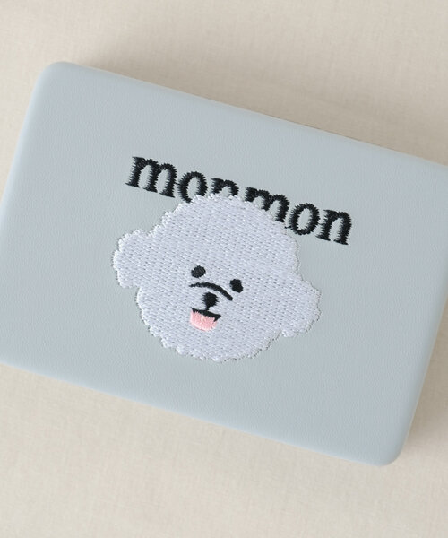 BIRTHDAY BAR(バースデイバー)の「monmon 刺繍コンパクトケース(ポーチ・レディース・ブラウン/ホワイト・0)」の9枚目の写真