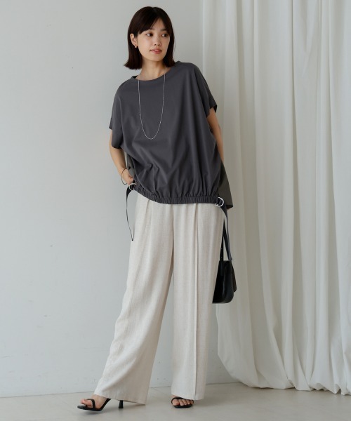 Bou Jeloud（ブージュルード）の「ドロストヘムタックプルオーバー（Tシャツ/カットソー・レディース・レッド/グリーン/チャコールグレー・38）」の5枚目の写真