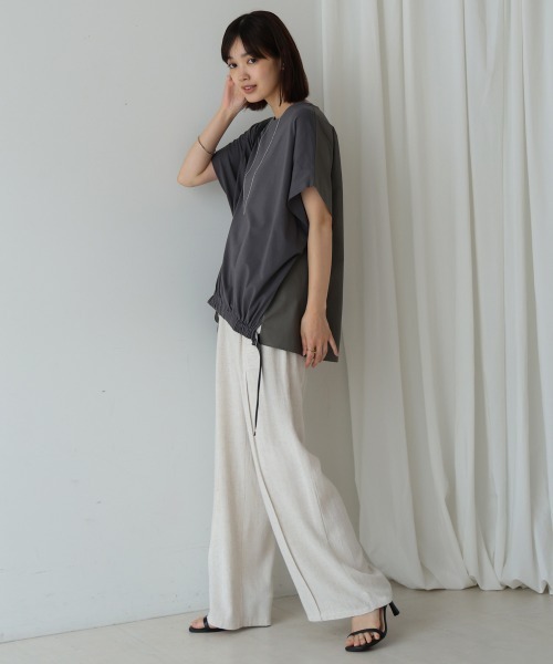 Bou Jeloud（ブージュルード）の「ドロストヘムタックプルオーバー（Tシャツ/カットソー・レディース・レッド/グリーン/チャコールグレー・38）」の7枚目の写真