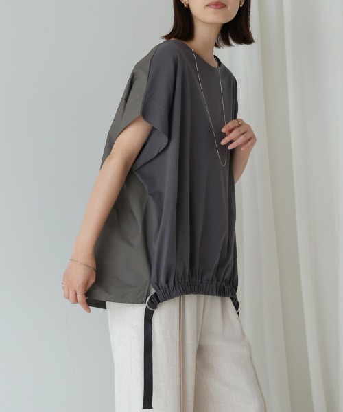 Bou Jeloud（ブージュルード）の「ドロストヘムタックプルオーバー（Tシャツ/カットソー・レディース・レッド/グリーン/チャコールグレー・38）」の8枚目の写真