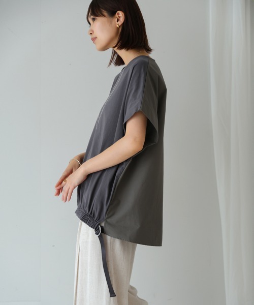 Bou Jeloud（ブージュルード）の「ドロストヘムタックプルオーバー（Tシャツ/カットソー・レディース・レッド/グリーン/チャコールグレー・38）」の9枚目の写真