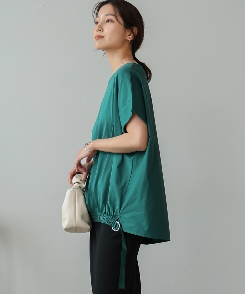 Bou Jeloud（ブージュルード）の「ドロストヘムタックプルオーバー（Tシャツ/カットソー・レディース・レッド/グリーン/チャコールグレー・38）」の19枚目の写真