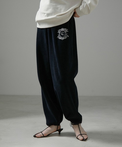 【セール】エンブロイダリースウェットパンツ-CreamyCotton /クリーミーコットン-（その他パンツ）｜SALON adam et rope'（サロン アダム エ ロペ）