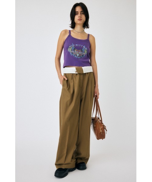 ACID WASH キャミ トップス MOUSSY | ACID WASH キャミトップス (キャミソール ) |SHEL'TTER