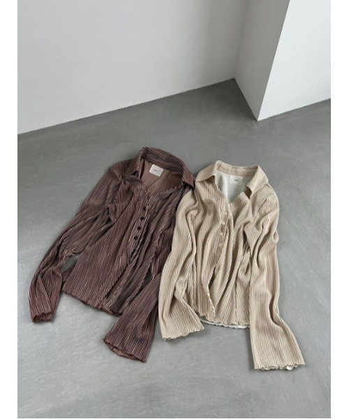 AMAIL（アマイル）の「Decorate collar shirt（シャツ/ブラウス・レディース・ベージュ/ブラウン・FREE）」の8枚目の写真