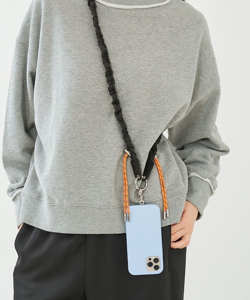 Beau're（ヴュレ）の「【BEAURE/ヴュレ】ナイロンギャザーモバイルストラップ（スマホグッズ・レディース・アイボリー/ブラック/ライトグレー・フリー）」の2枚目の写真