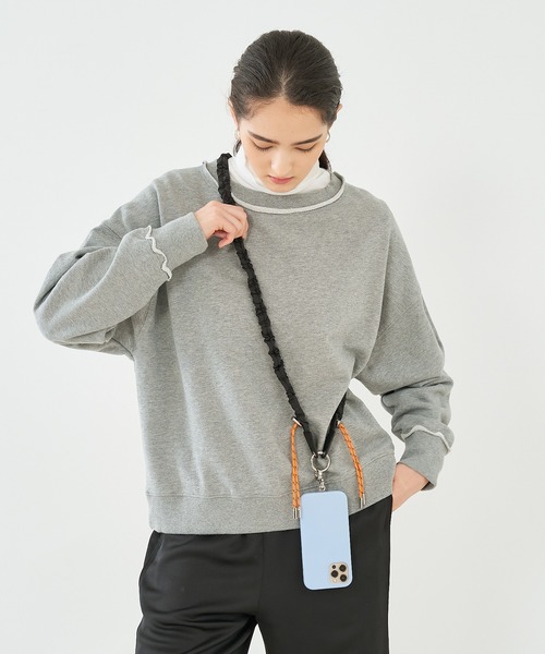 Beau're（ヴュレ）の「【BEAURE/ヴュレ】ナイロンギャザーモバイルストラップ（スマホグッズ・レディース・アイボリー/ブラック/ライトグレー・フリー）」の13枚目の写真