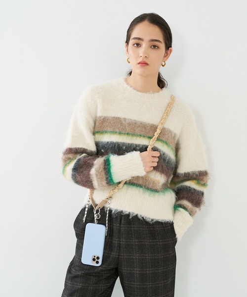 Beau're（ヴュレ）の「【BEAURE/ヴュレ】ナイロンギャザーモバイルストラップ（スマホグッズ・レディース・アイボリー/ブラック/ライトグレー・フリー）」の16枚目の写真