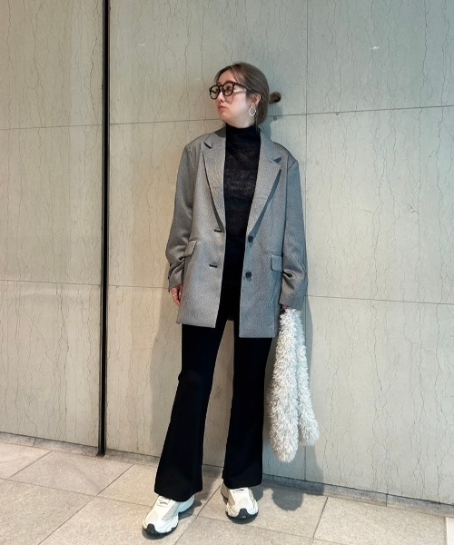 emmi（エミ）の「ewcストレッチフレアパンツ（その他パンツ・レディース・ブラック/アイボリー・0/1）」の13枚目の写真