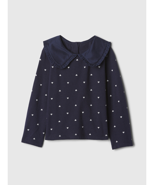 GAP(ギャップ)の「babyGap ラッフルフリル カラーTシャツ(Tシャツ/カットソー・キッズ・ベージュ/ネイビー/ピンク/オフホワイト/アイボリー/グレー・105cm/100cm/110cm/80cm/90cm/95cm)」の1枚目の写真
