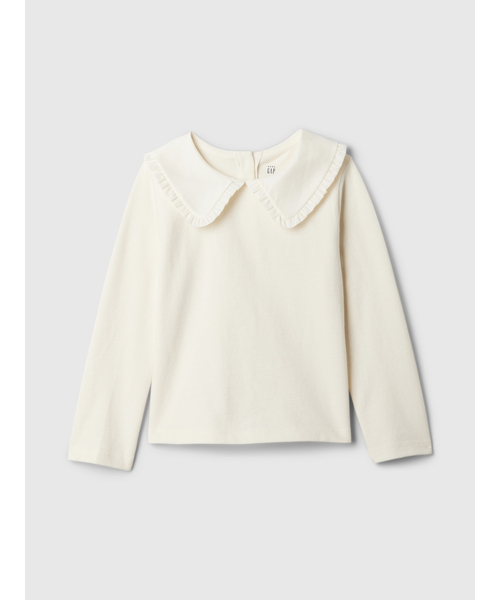 GAP(ギャップ)の「babyGap ラッフルフリル カラーTシャツ(Tシャツ/カットソー・キッズ・ベージュ/ネイビー/ピンク/オフホワイト/アイボリー/グレー・105cm/100cm/110cm/80cm/90cm/95cm)」の3枚目の写真