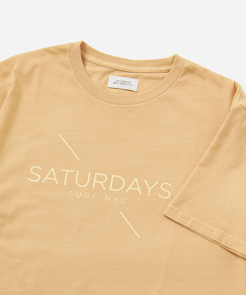 Saturdays NYC（サタデーズ ニューヨークシティ ）の「Pigment Dyed Surf SS Tee（Tシャツ/カットソー・メンズ・オフホワイト/スミクロ/オレンジ・L/M/S/XL/X-SMALL）」の5枚目の写真