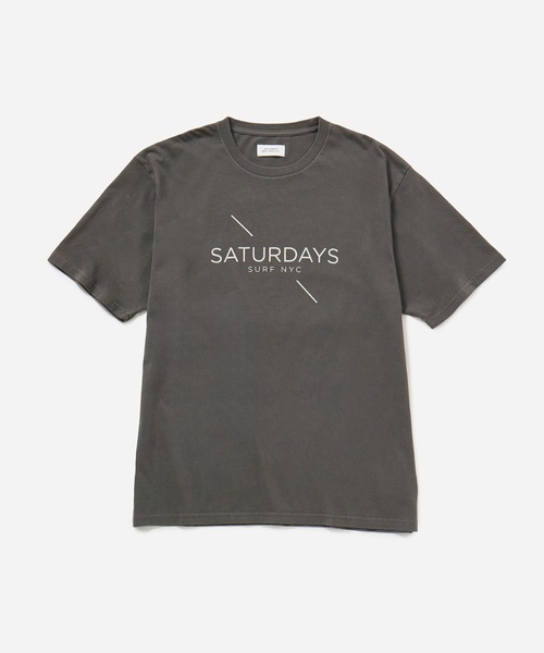 Saturdays NYC（サタデーズ ニューヨークシティ ）の「Pigment Dyed Surf SS Tee（Tシャツ/カットソー・メンズ・オフホワイト/スミクロ/オレンジ・L/M/S/XL/X-SMALL）」の2枚目の写真
