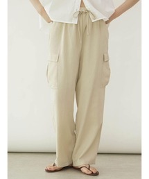 Linen easy cargo pants