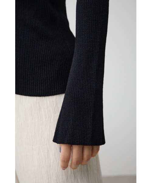 AZUL by moussy（アズールバイマウジー）の「シアーニットカーディガン（カーディガン/ボレロ・レディース・ブラック・FREE）」の10枚目の写真