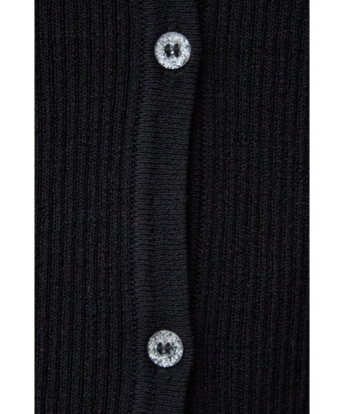 AZUL by moussy（アズールバイマウジー）の「シアーニットカーディガン（カーディガン/ボレロ・レディース・ブラック・FREE）」の11枚目の写真