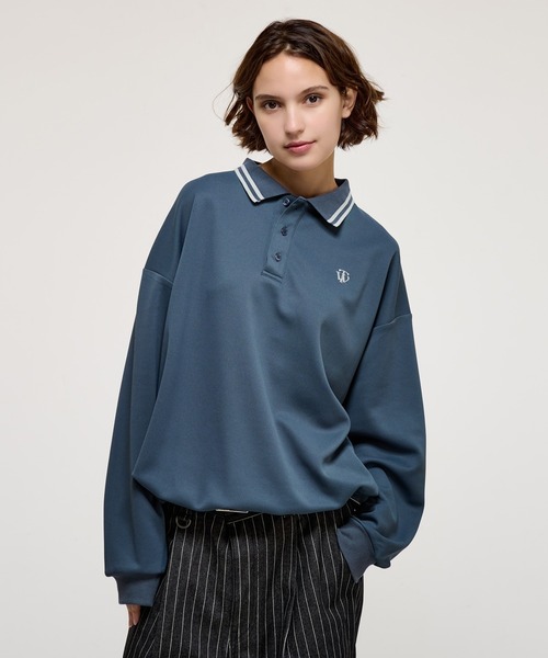 MOSS STITCH LONG POLO SHIRT / 鹿の子ロングポロシャツ