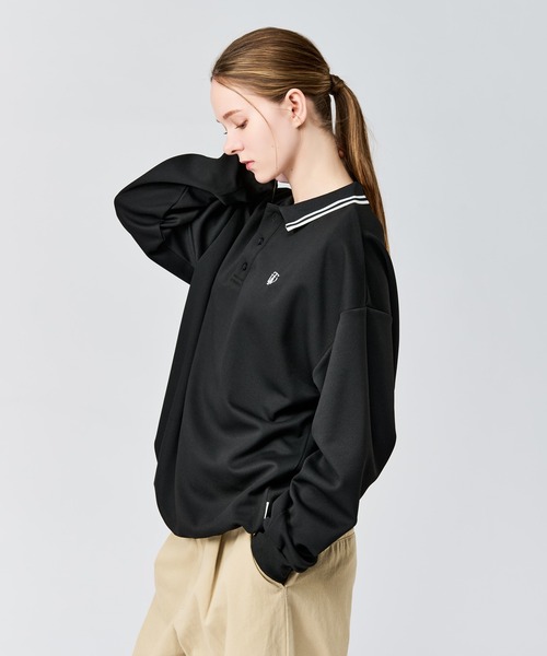 セール】MOSS STITCH LONG POLO SHIRT / 鹿の子ロングポロシャツ