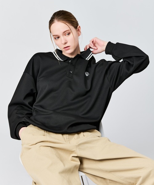 セール】MOSS STITCH LONG POLO SHIRT / 鹿の子ロングポロシャツ