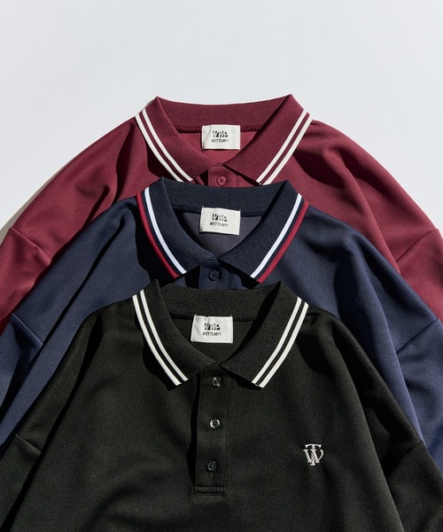 網眼織紋長版POLO衫