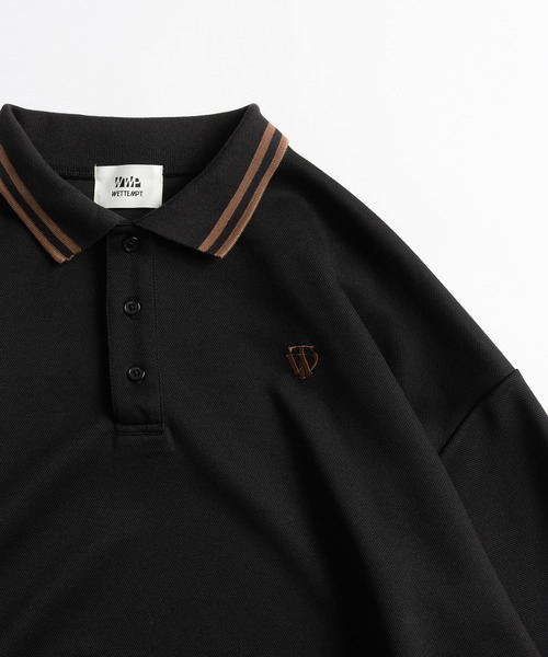 WETTEMPT（ウィテンプト）の「MOSS STITCH LONG POLO SHIRT / 鹿の子ロングポロシャツ（ポロシャツ・メンズ・ブラック/杢グレー/ベージュ/ネイビー/グレイッシュベージュ/レッド/チャコール/グレイッシュブルー/アイボリー/カーキ・SMALL/MEDIUM/LARGE）」の18枚目の写真