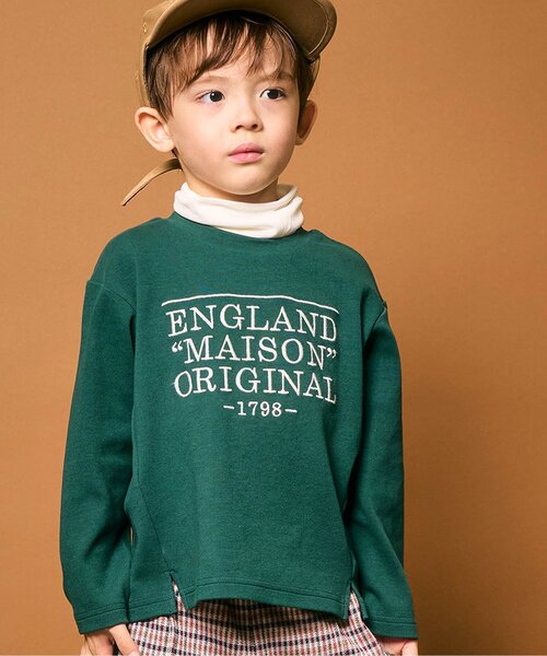 apres les cours（アプレレクール）の「ハイネックレイヤードTシャツ（Tシャツ/カットソー・キッズ・グリーン/その他2・80/90/100/110/120/130）」の2枚目の写真