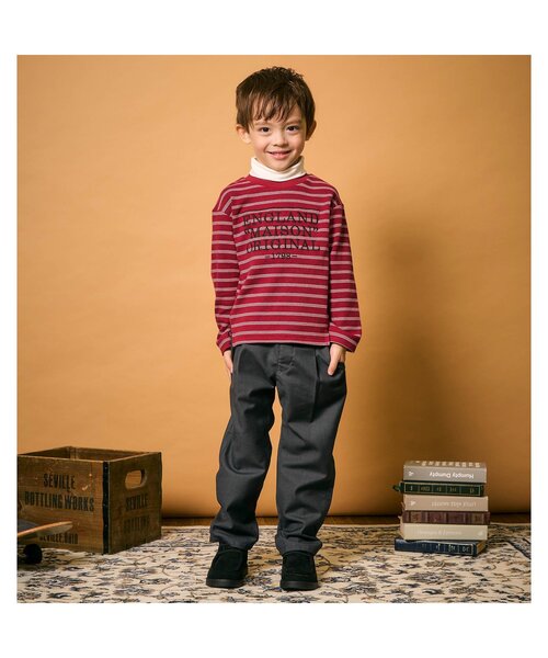 apres les cours（アプレレクール）の「ハイネックレイヤードTシャツ（Tシャツ/カットソー・キッズ・グリーン/その他2・80/90/100/110/120/130）」の3枚目の写真