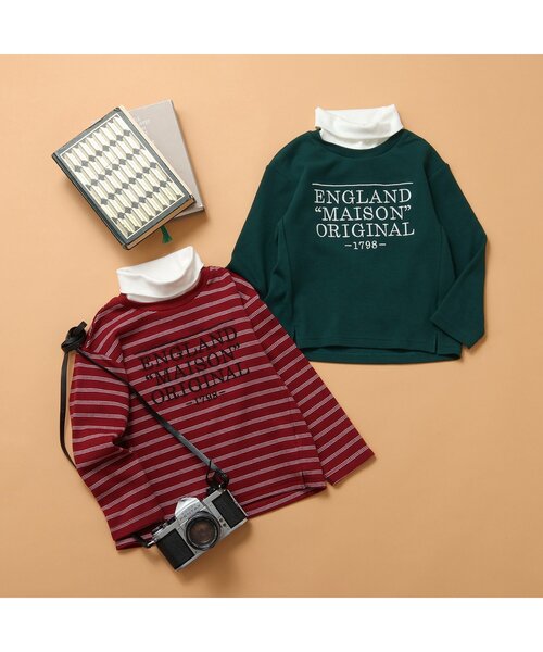 apres les cours（アプレレクール）の「ハイネックレイヤードTシャツ（Tシャツ/カットソー・キッズ・グリーン/その他2・80/90/100/110/120/130）」の14枚目の写真