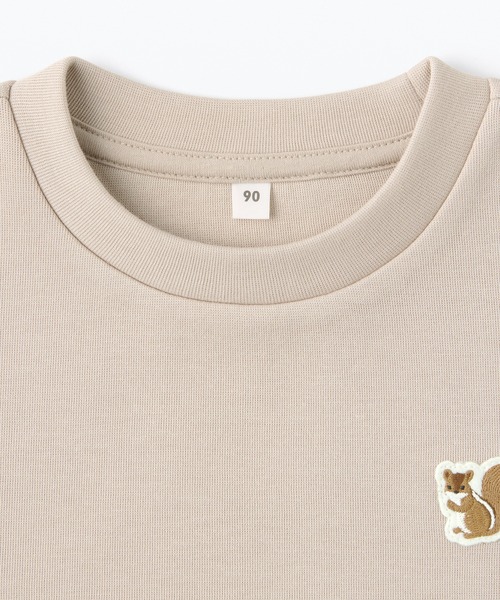 無印良品（ムジルシリョウヒン）の「ベビー　あたまするっと二重編み刺繍入りスウェットシャツ（スウェット・キッズ・パープル系/ライトベージュ/スモーキーグリーン系/その他/ピンク/イエロー・80/90/100）」の8枚目の写真