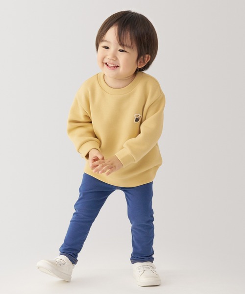 無印良品（ムジルシリョウヒン）の「ベビー　あたまするっと二重編み刺繍入りスウェットシャツ（スウェット・キッズ・パープル系/ライトベージュ/スモーキーグリーン系/その他/ピンク/イエロー・80/90/100）」の20枚目の写真