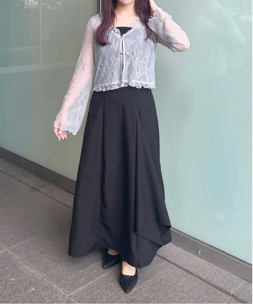 極美品♡2024年Rene パールボレロカーディガン(白) 38 36 2023SS】パールカーディガン+キャミSET（カーディガン/ボレロ