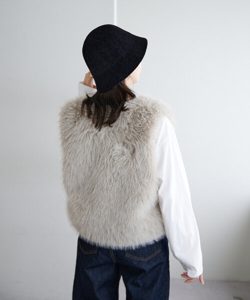 DISCOAT（ディスコート）の「シュニールバケットハット（キャップ・レディース・キャメル/ベージュ/ブラック・FREE）」の16枚目の写真