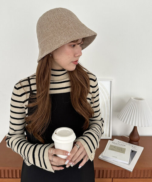 DISCOAT（ディスコート）の「シュニールバケットハット（キャップ・レディース・キャメル/ベージュ/ブラック・FREE）」の18枚目の写真