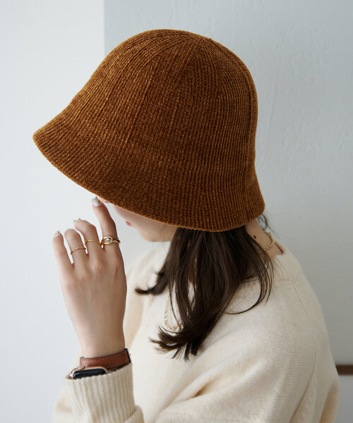 DISCOAT（ディスコート）の「シュニールバケットハット（キャップ・レディース・キャメル/ベージュ/ブラック・FREE）」の8枚目の写真
