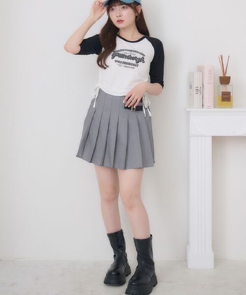 ems excite(エムズエキサイト)の「ドロスト五分袖TEE(Tシャツ/カットソー・レディース・ホワイト系その他/ブラウン/オフホワイト・FREE)」の13枚目の写真