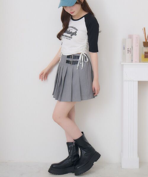 ems excite(エムズエキサイト)の「ドロスト五分袖TEE(Tシャツ/カットソー・レディース・ホワイト系その他/ブラウン/オフホワイト・FREE)」の11枚目の写真