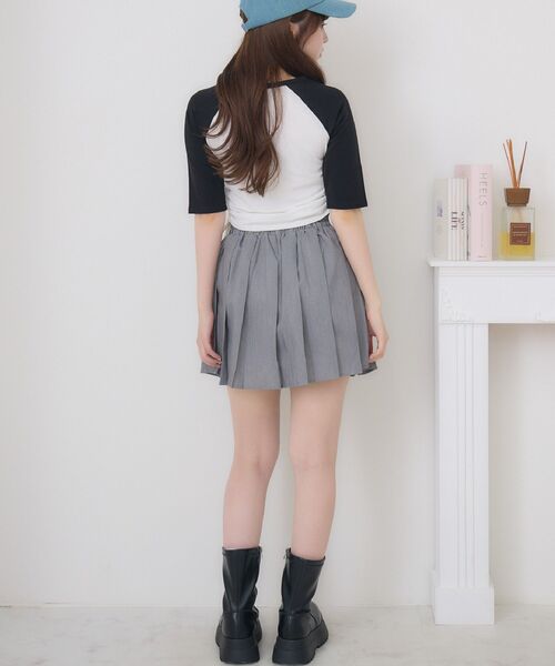ems excite(エムズエキサイト)の「ドロスト五分袖TEE(Tシャツ/カットソー・レディース・ホワイト系その他/ブラウン/オフホワイト・FREE)」の10枚目の写真