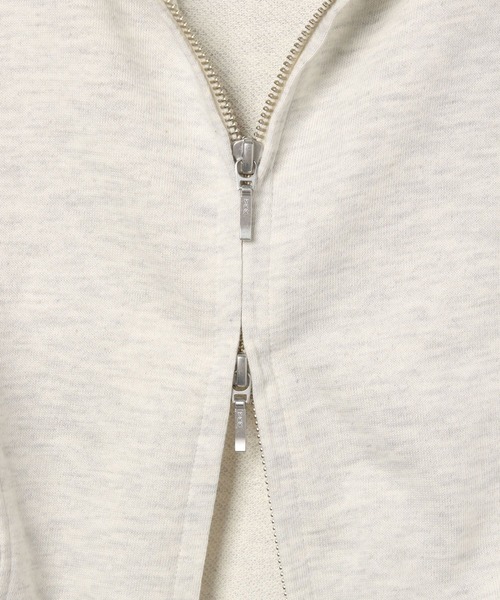 Heather（ヘザー）の「ギャザーWZIP裏毛フーディ　144349（パーカー・レディース・オフホワイト/チャコールグレー/オートミール・FREE）」の10枚目の写真