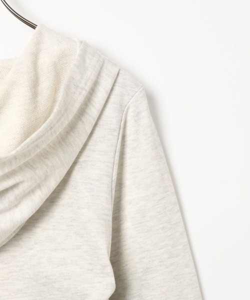 Heather（ヘザー）の「ギャザーWZIP裏毛フーディ　144349（パーカー・レディース・オフホワイト/チャコールグレー/オートミール・FREE）」の13枚目の写真