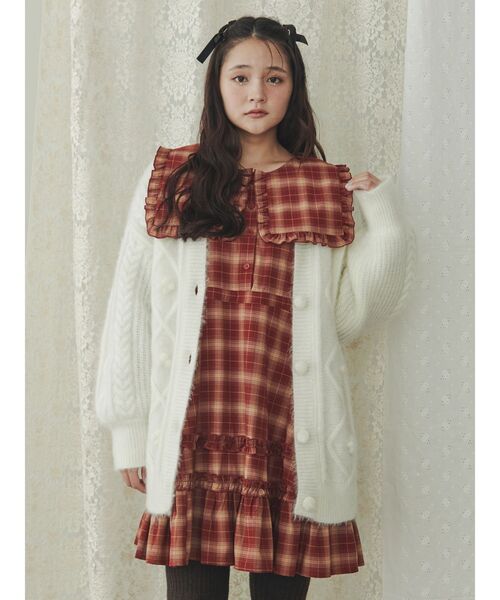 【セール】ぽこぽこお花ニットカーディガン（カーディガン/ボレロ）｜merry jenny（メリージェニー）