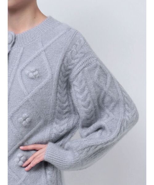 【セール】ぽこぽこお花ニットカーディガン（カーディガン/ボレロ）｜merry jenny（メリージェニー）