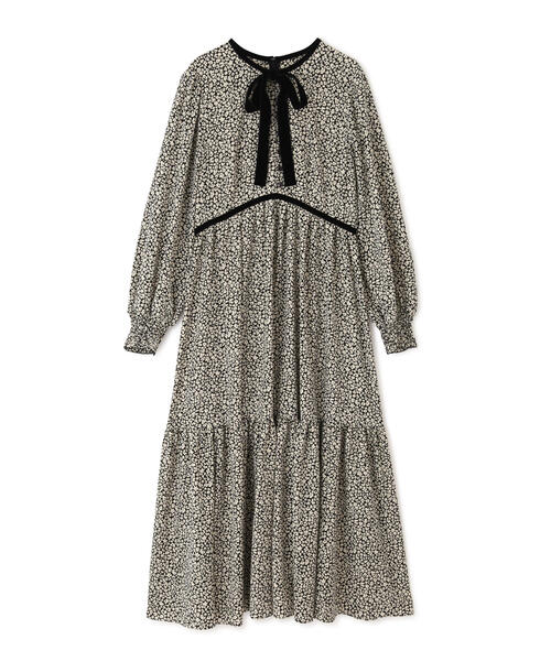 JILL STUART（ジルスチュアート）の「◆モノトーンフラワーワンピース（ワンピース・レディース・ブラック/レッド・2/4）」の3枚目の写真