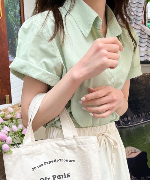 HALEY PESCA(ヘーリーペスカ)の「HALEY PESCA/【パステルカラー】 ベーシック半袖シャツ(シャツ/ブラウス・レディース・ブルー/ホワイト/グリーン・MEDIUM/SMALL/LARGE)」の14枚目の写真