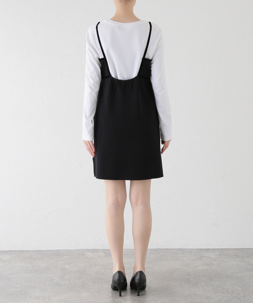 U by SPICK&SPAN(ユーバイスピックアンドスパン)の「ニットミニキャミワンピース(ワンピース・レディース・ブラック・FREE)」の10枚目の写真